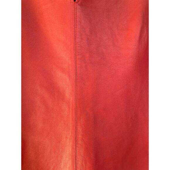 PJK Pattison of Kincaid Red Lamb Leather Sleeveless Tank Top, Small - Picture 5 of 5